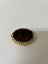 Vintage Fame Creme Perfume Compact Box with Cameo Glass on Top picture