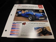 1992-1997 Caterham Super Seven HPC Spec Sheet Brochure Photo Poster picture