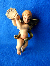 Vintage Depose Italy 902 Cherub ANGEL With Tambourine Ornament or Nativity picture