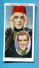 1938 OGDEN'S ACTORS NATURAL & CHARACTER STUDIES TOBACCO CARD #27 BORIS KARLOFF picture