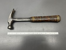  (H1) VINTAGE ESTWING 16 OZ. CURVED CLAW HAMMER STACKED LEATHER GRIP - USA picture