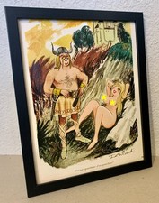 Playboy cartoon - I'm a great Dane - 1970s - FRAMED -  picture