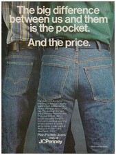 1978 Vtg Print Ad JCPenney's Plain Pocket Jeans Old Magazine Advertisement picture