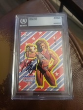 1991 American Gladiators Card BGS Auto Lori 