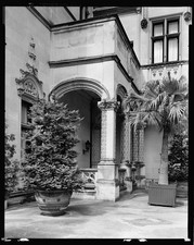 Photo:Asheville North Carolina Biltmore Estate 1938 Porch Plant Containers picture