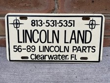 🔥 Lincoln Land Booster License Plate Parts Clearwater Florida 1956 1989 Plastic picture