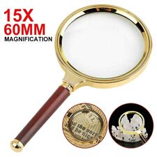 60mm Handheld 15X Magnifier Magnifying Glass Loupe Reading Jewelry Aid Big-Large picture