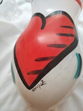 Rare Signed Kosta Boda Glass Vase , Hearts, Ulrica Hydman Vallien, Numbered, Art picture