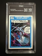 1990 Marvel Universe Spider-Man Presents: Silver Surfer #153 TAG 10 Gem MT picture