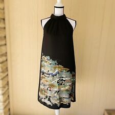 Black Silk Kimono Tomesode Halter Neck Dress Prom Dress Casual Party Dress picture