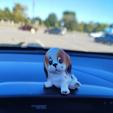 Vintage Ceramic Basset Hound Dog Sitting Big Eyes Napcoware? 2