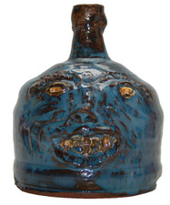 Beautiful Vintage Folk Art Face Jug with Makers Mark picture