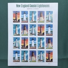 2013 USPS New England Coastal Lighthouses Forever Stamps-MNH- Sheet of 20*5 picture
