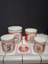 Vintage 1991 Campbell's Soup Kids Tin Canister Set of 4 with Hot Mat Ballonoff picture