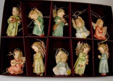 The M.I. Hummel Angels of Christmas Ornament Collection By Danbury Mint-10 Piece picture