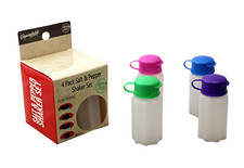 Mini Salt and Pepper Shakers – 1oz BPA-Free Plastic with Snap Top Lids Set of 4 picture