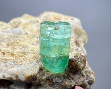 79 Ct Full Terminated Top Green Panjshir Emarald Crystal On Matrix @ Afg picture