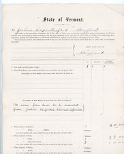 1881 Vermont Estate Inventory % Joshua Carpenter Jr. Stafford VT  Real Property picture