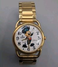 Mickey Mouse Disney Lorus Quartz V515-6340 Top Hat & Tuxedo Women's Watch Gold picture