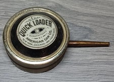 Vintage 1910s/1920s American Can Co Quick Loader Squeeze Tin Bellows Powder Gun picture