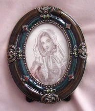 Two's Company Austrian Crystal Photo Frame. Measures approximately 5 inches hig picture