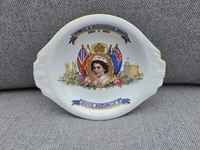 VINTAGE June 2 1953 Queen Elizabeth II Small Trinket Dish Coronation by Aynsley picture