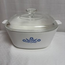 VTG CorningWare Blue Cornflower 2.5 QT Casserole Dish W/Lid P‑2 1/2‑B Read picture