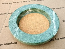 Vintage Green Marble Cork Wine Bottle Coaster, New in Box, picture