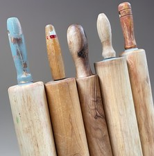 Vtg Wooden Rolling Pins Farmhouse Country Kitchen Rustic Decor Primitive - Lot 5 picture