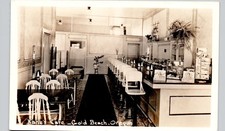 CAFE DINER gold beach or c1940 postcard oregon real photo rppc kane's interior picture