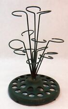 VTG FLOWER FROG J.P.O. PATD. CAST IRON BASE TWISTED METAL WIRE TOP IKEBANA picture