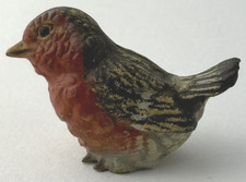 Vienna Bronze Cold Painted Robin Bird Figurine-Rare Vintage picture