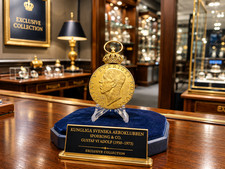 Vintage Sporrong Swedish Royal Aero Club KSAK Medal King Gustaf VI Adolf picture
