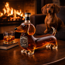 Dachshund Whiskey Decanter – Dog Shaped Bottle, Unique Bar Decor Piece picture