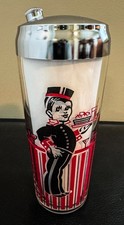 MUSEUM-QUALITY ART DECO HOTEL BELLHOP HAZEL-ATLAS COCKTAIL SHAKER C 1936 picture