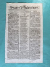 1792 Gazette of the United States Phila. Feb 8, Colonial Federalist Newspaper picture