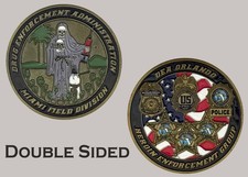 DEA Miami Field Division Orlando Heroin Group Double Sided Challenge Coin  J#48 picture