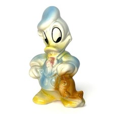 vtg 1940s 1950s Donald Duck ceramic Figurine Leeds China Disney fish picture