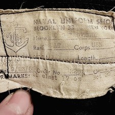 1955 US Navy Officer Dress Blue Heavyweight Worsted Wool Pants 32x30  PROVENANCE picture