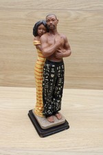 Vintage Ebony Treasures African American Man Woman Embracing Couple Figurine picture