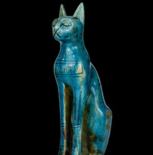 Egyptian Artifacts Unique Authentic Pharaonic Statue Of Egyptian Goddess Bastet picture