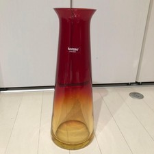 Stunning Barbini Murano Flower Vase orange gradation Height 12.6inch made Italy picture