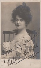 Billie Burke London UK stage actress 1908 - HAND SIGNED RPPC Photo Postcard picture