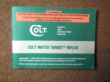 Vintage 1994 Colt Match Target Rifles Instruction Manual picture