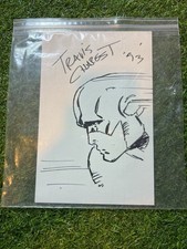 Travis Charest Original Art Flash Head Sketch 1993 DC Comics Signed Vintage picture