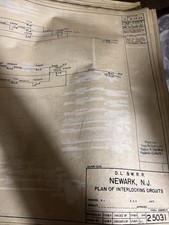 DL&WRR Newark NJ Plans Of Interlocking Circuits 1958-1960 ,Excellent condition picture