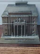  1921 Banthrico Federal Reserve Bank of Dallas Promotional Coin Bank Rare vtg  picture