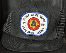 Vintage 1988 Tooele Army Depot Save Army Energy Trucker Hat USA Snapback picture