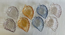 Vintage Anchor Hocking Grape Leaf Candy Dishes Multi Color Set of 8 picture