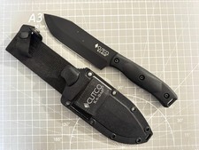 KA-BAR CUTCO 5726 Outdoorsman All Black Fixed Blade Knife w Sheath 10.5